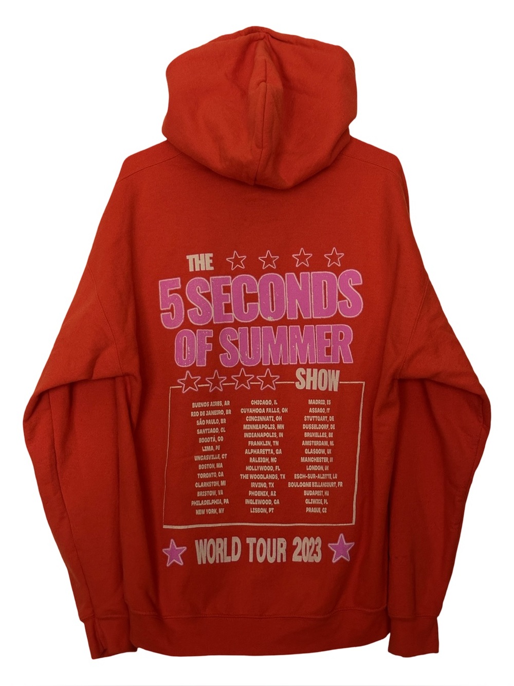 Official 5 Seconds of Summer 2023 World Tour Hoodie Large 5SOS